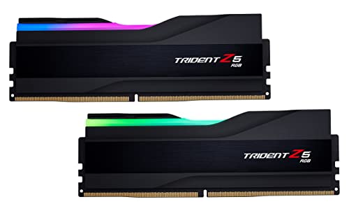 G.SKILL Trident Z5 RGB Series (Intel XMP 3.0) DDR5 RAM 32GB (2x16GB) 7200MT/s CL34-45-45-115 1.40V Desktop Computer Memory UDIMM - Matte Black (F5-7200J3445G16GX2-TZ5RK)