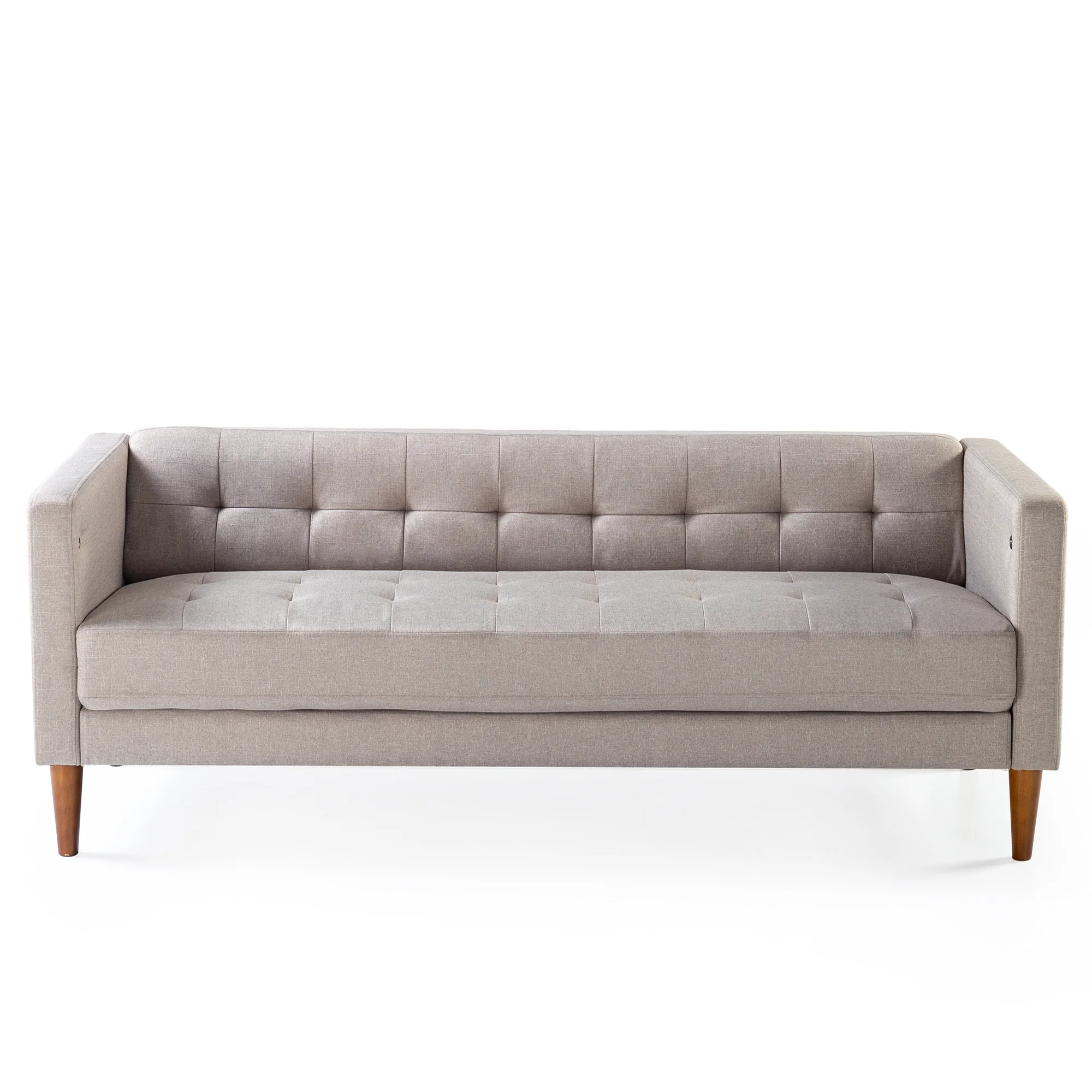 Zinus Pascal Fabric Sofa Couch with USB Ports, Oatmeal