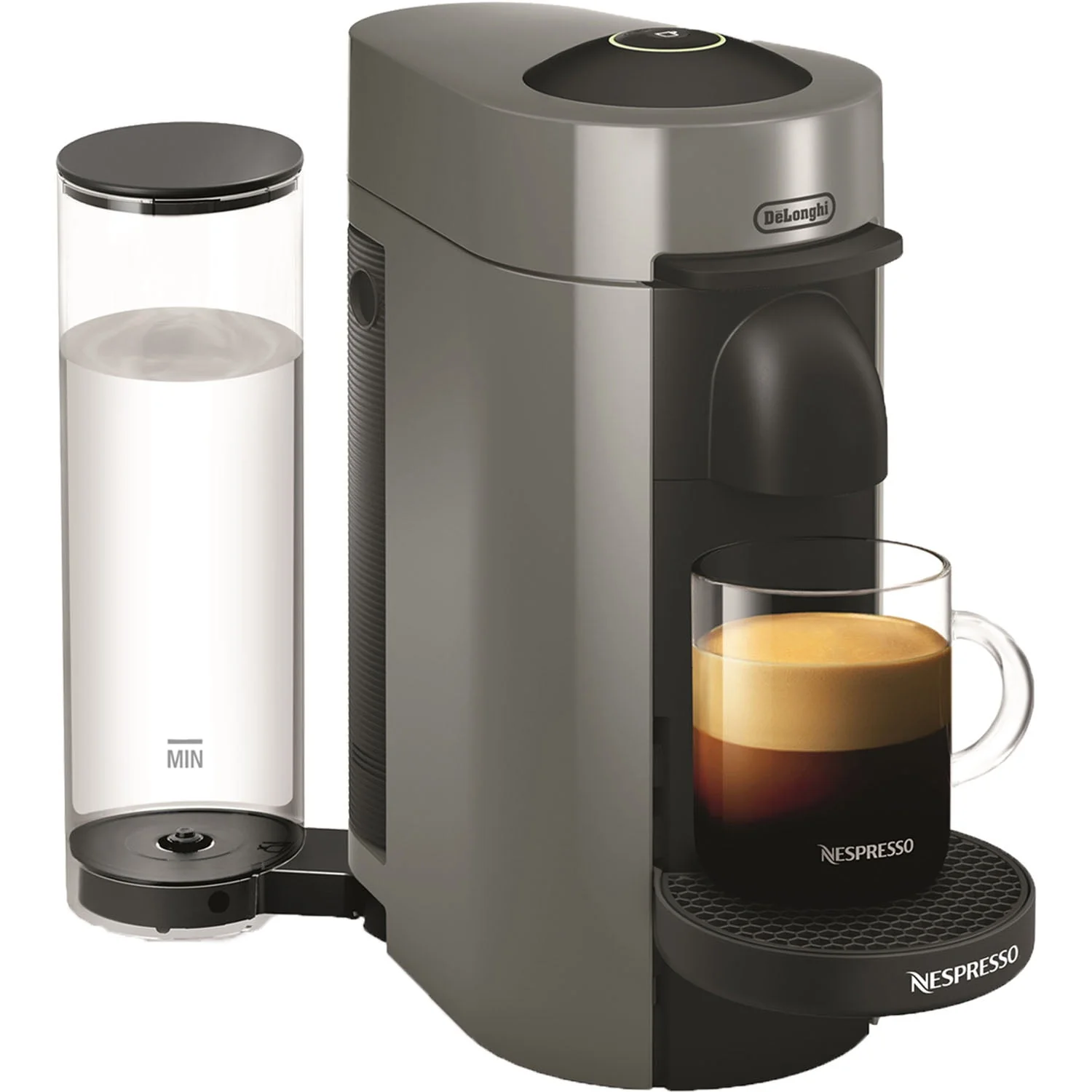 Nespresso Vertuo Plus Coffee and Espresso Machine by De'Longhi, Gray