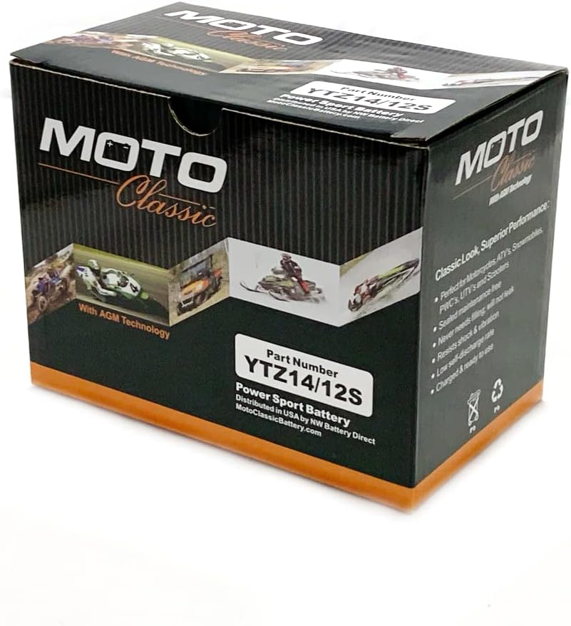 Moto Classic YTX20CH Maintenance Free Sealed AGM 270CCA Battery