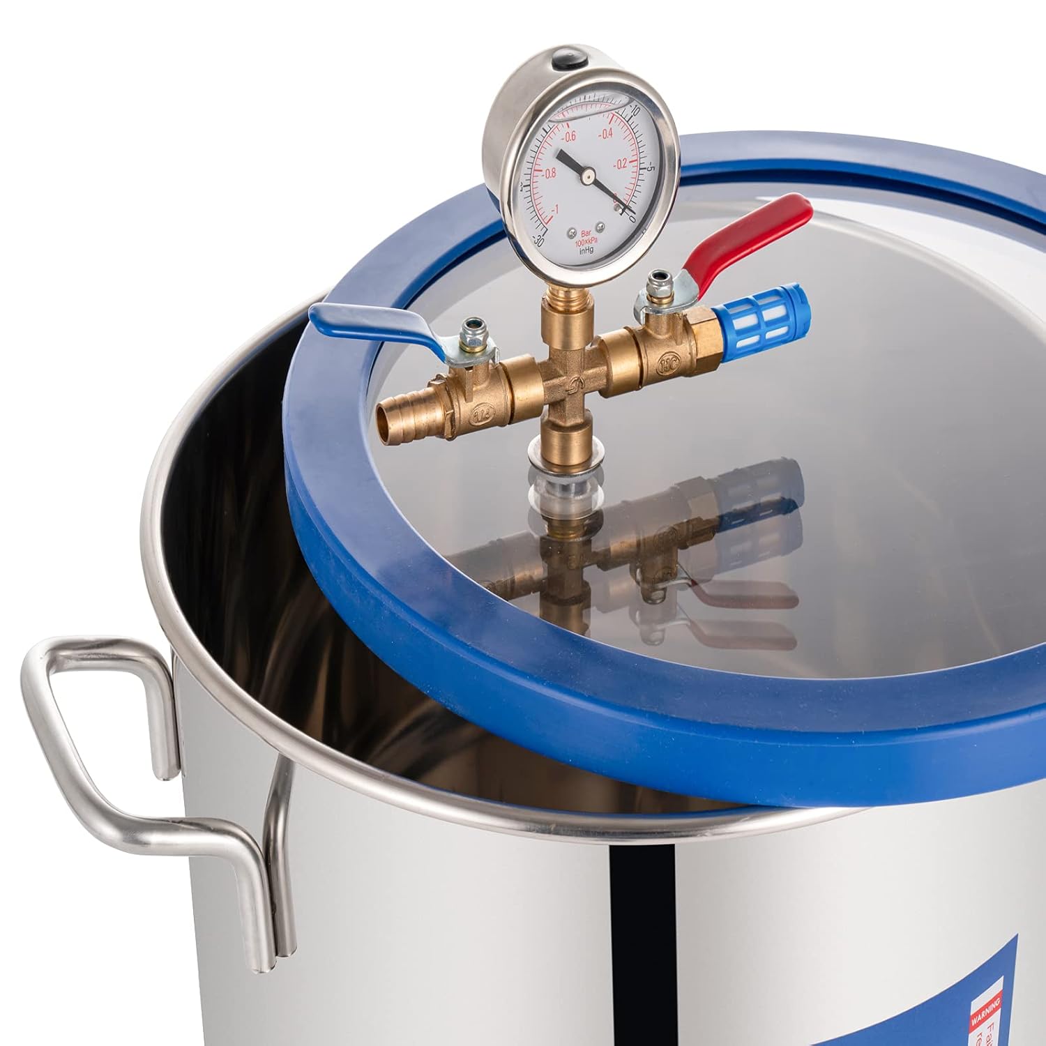 3 Gallon Vacuum Chamber with Pump, Stainless Steel Vacuum Degassing Chamber Kit, Degassing Chamber Kit with 4CFM 1/3HP Single Stage Vacuum Pump & Oil Not for Wood Stabilizing