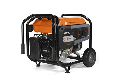Generac 8,000-Watt Gas-Powered Portable Generator - Electric Start with COsense - PowerRush Advanced Technology - Reliable Power for Emergencies, Recreation, Home - 49 State Compliant - Orange/Black