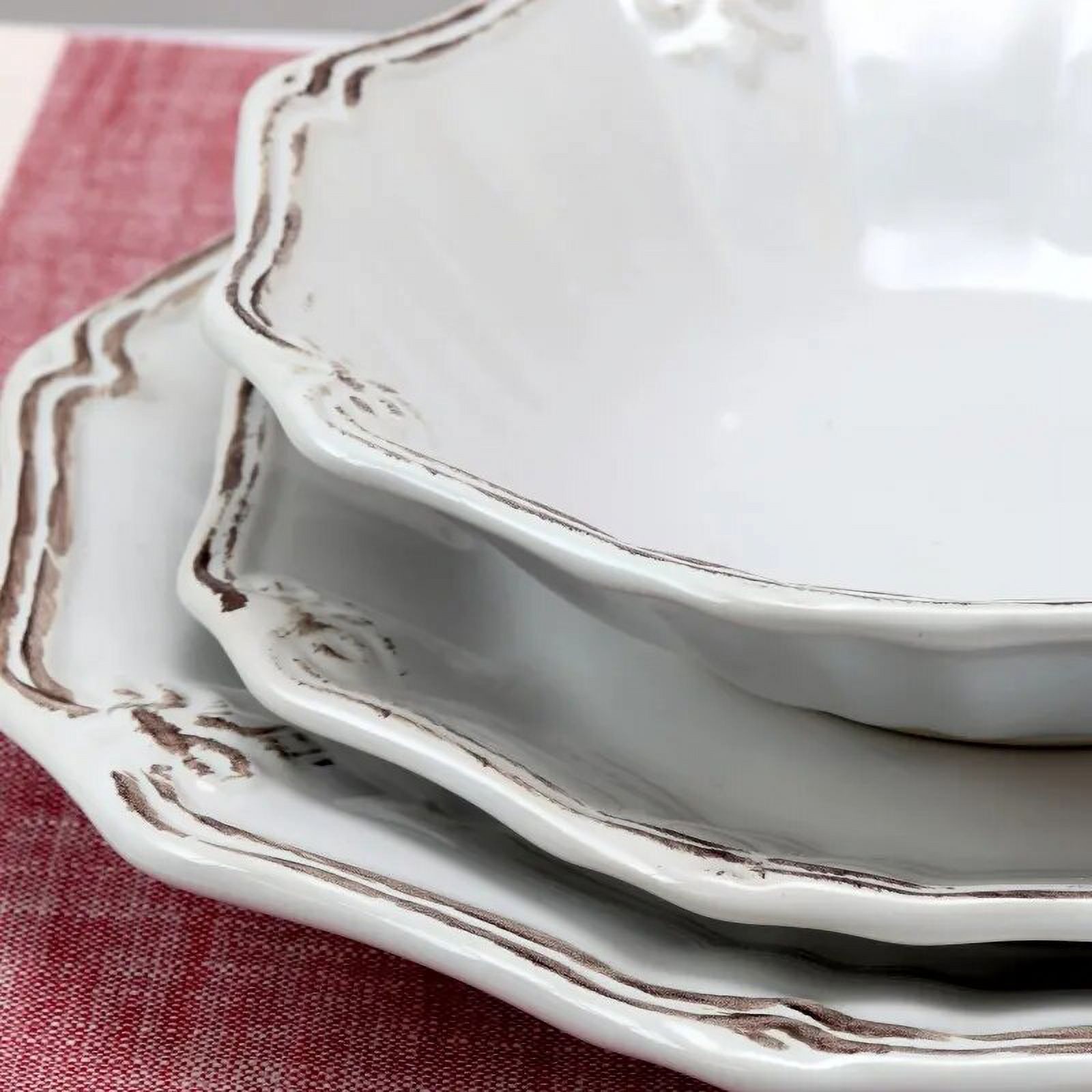 20-Piece White Dinnerware Set - Complete Dining Solution for Every Occasion Stoneware Plates dessert plates for Dinner