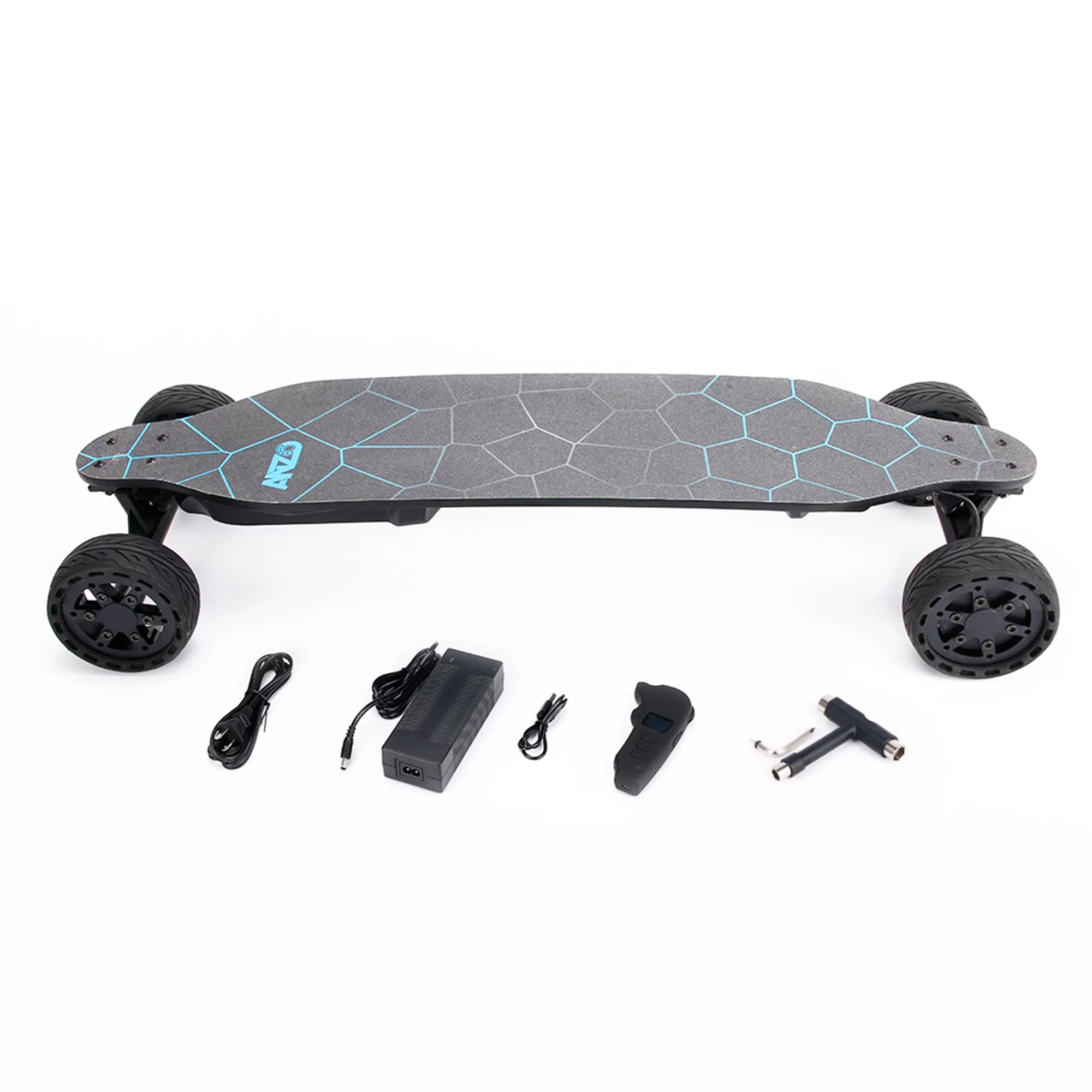 Cheelom All-Terrain Off Road Electric Skateboards Top Speed of 35 Mph 25 Miles Range 9600 Mah Battery 1000*2 Dual Motor IP55 Waterproof Carbon fiber Electric Longboard for Adults Teens