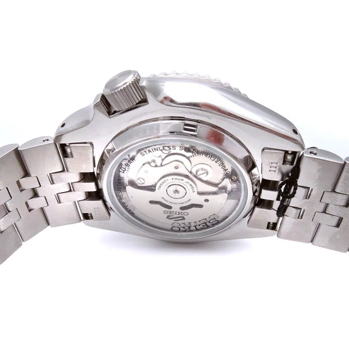Seiko 5 Watch GMT Black and Blue Bezel