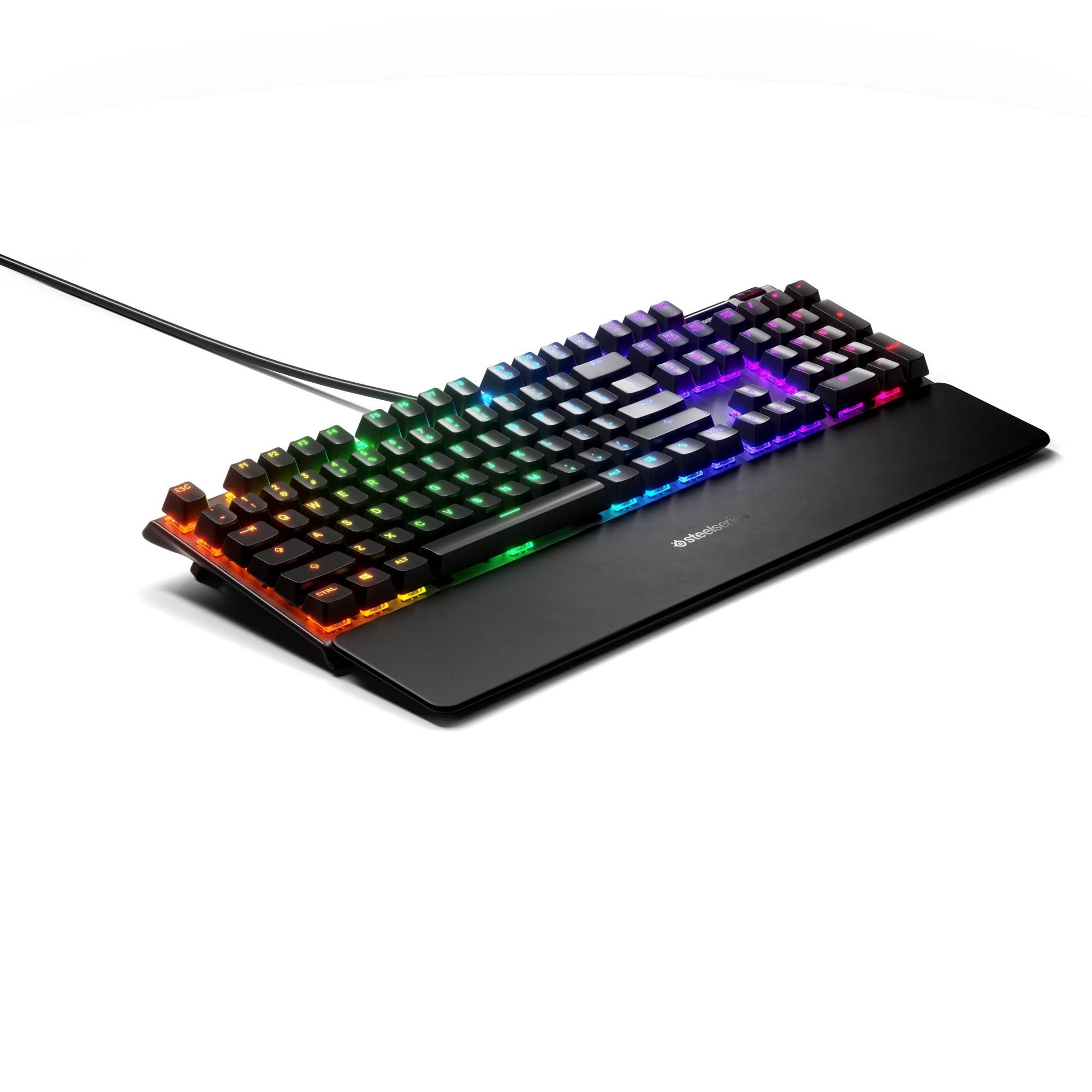 SteelSeries - Apex 5 Wired Gaming Hybrid Mechanical Blue Switch Keyboard with RGB Back Lighting - Black