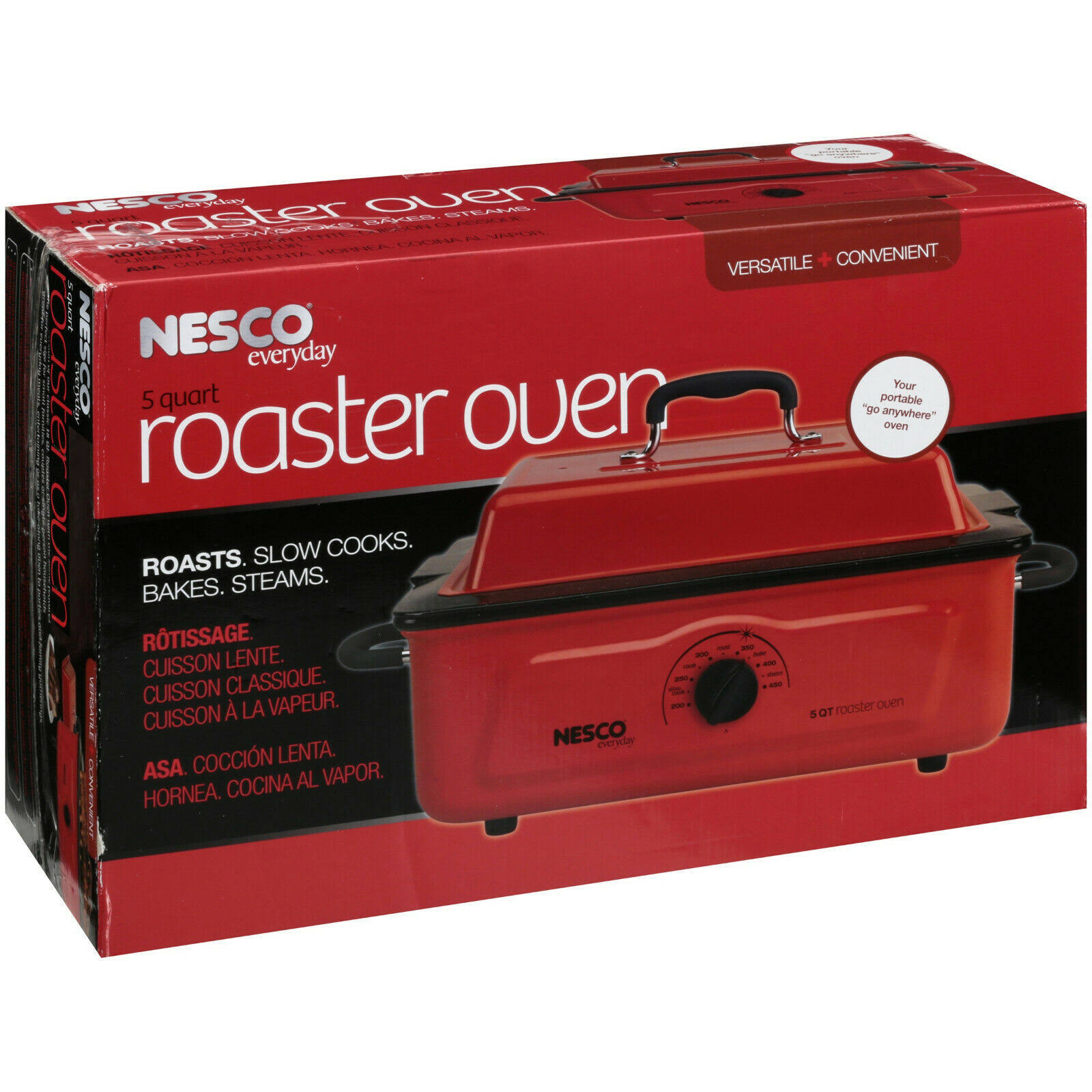 Nesco 5 qt. 600 Wt. Roaster Porcelain Cookwell Red Limited VersionLimitd Stock