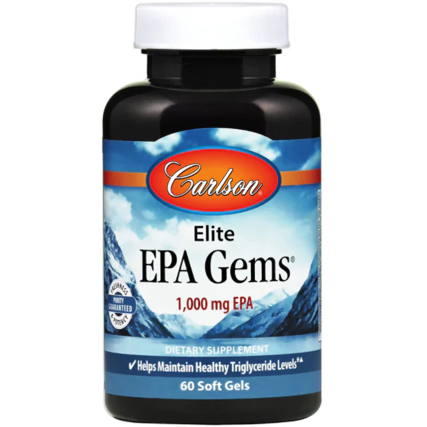 Elite EPA Gems 1000 mg 60 softgels by Carlson Labs - Kansas Nuitrition - HNZSDS