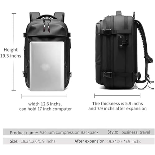 Vacpack Backpack, Vac Pack Backpack, Expandable Backpack With Vacuum Compression, Anti Theft Travel Backpack