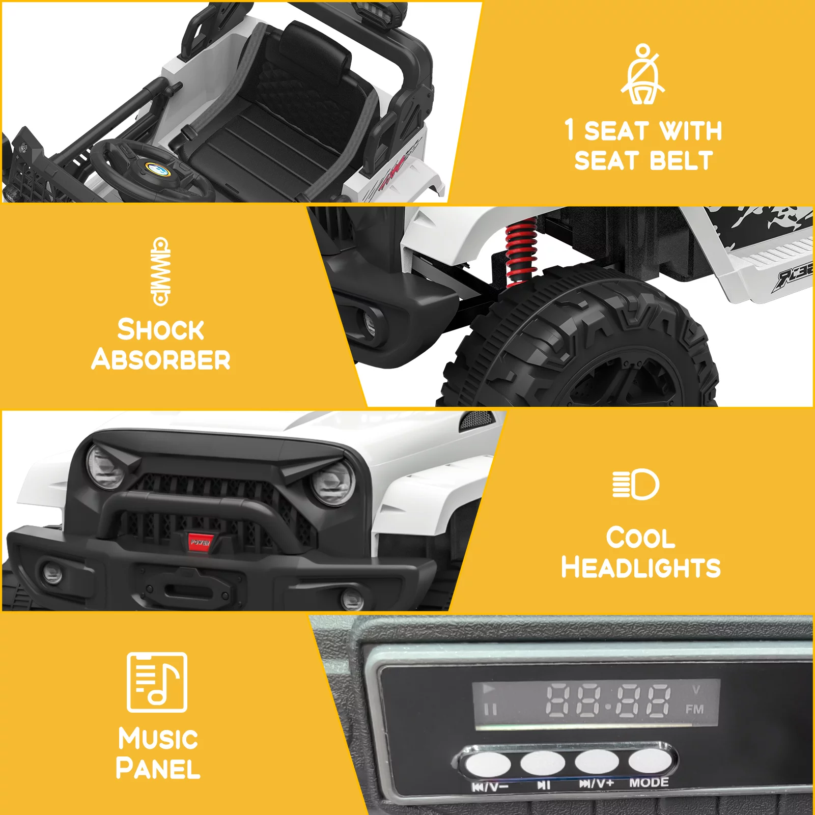 Sakiyrr 2-Seater Kids Ride on Car with Remote Control, 24V Electric Vehicle Toy with Storage Space, Red