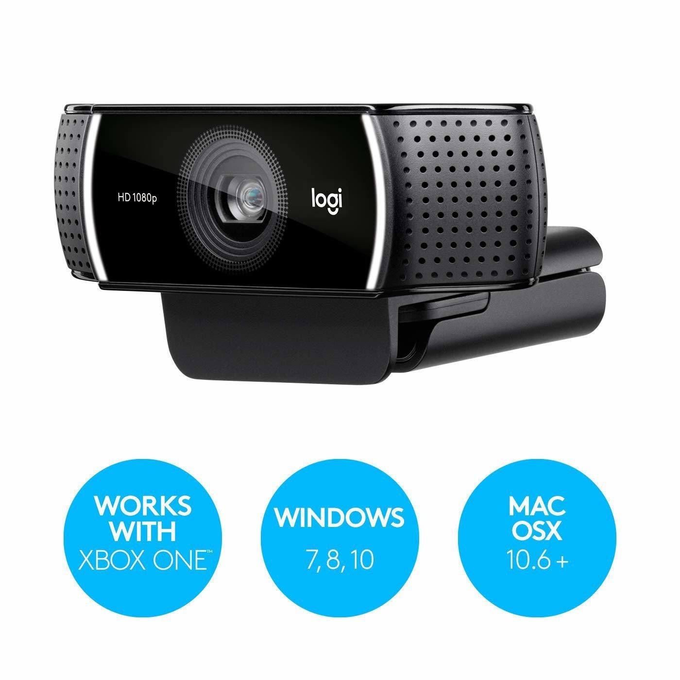 Logitech C922 Pro Stream HD Webcam 1080p - Black