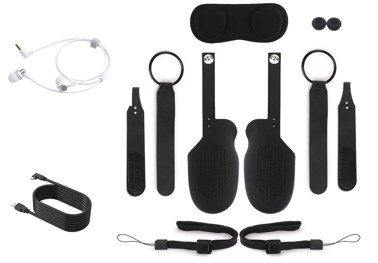 2022 Meta Oculus Quest 2 All-In-One VR Headset, Touch Controllers, 256GB SSD, 1832x1920 up to 90 Hz,3D Audio, Earphone,10Ft Link Cable, Grip Cover,Knuckle & Hand Strap, Lens Cover