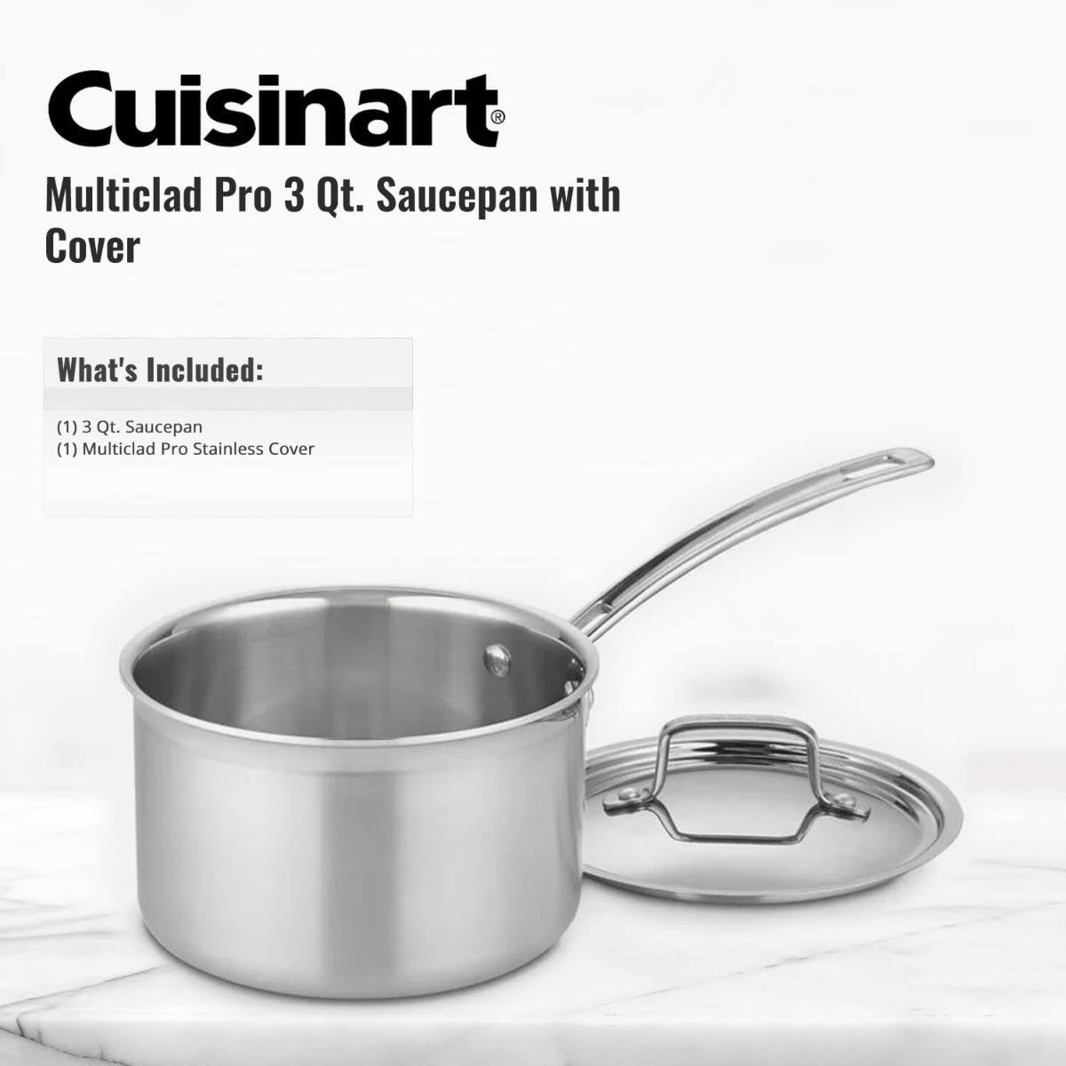 Cuisinart MultiClad Pro Saucepan with Cover - 3 quart