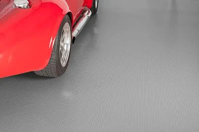 G Floor 7.5& x 17& Ribbed Roll-Out Vinyl Garage Flooring in Slate Grey
