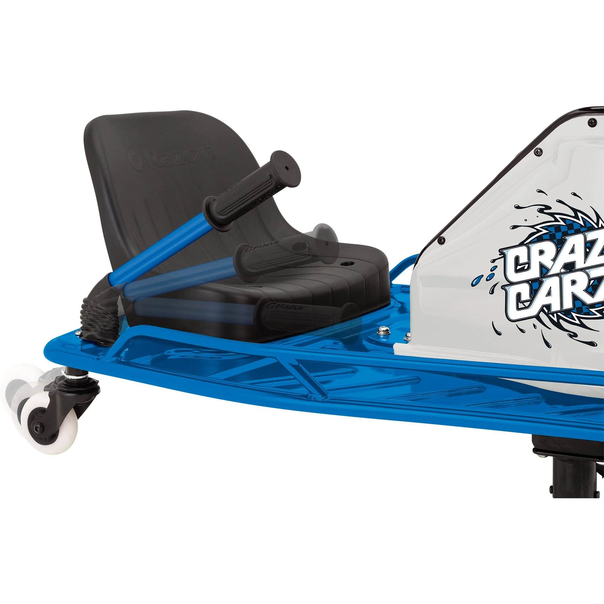 Razor High Torque Motorized Drifting Crazy Cart w/ Drift Bar, Blue (2 Pack)