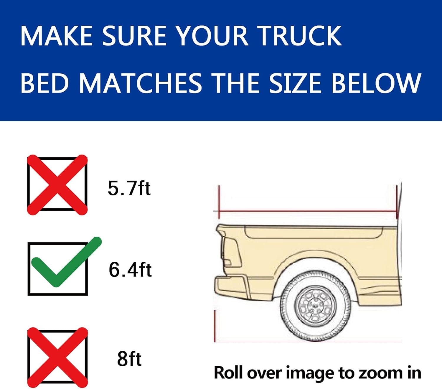 Lyon Cover 6'4" / 76.3" Hard Tri-Fold Truck Pickup Bed for 2003-2024 Ram 1500 2500 3500 w/o Rambox | LED Lamp | 3 Years Warranty |