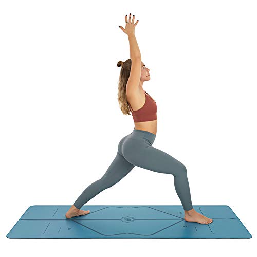 Liforme Travel Yoga mat – Patented Alignment System, Warrior-Like Grip, Non-Slip, Eco-Friendly, Ultra-Lightweight and Sweat Resistant, Made with Natural Rubber