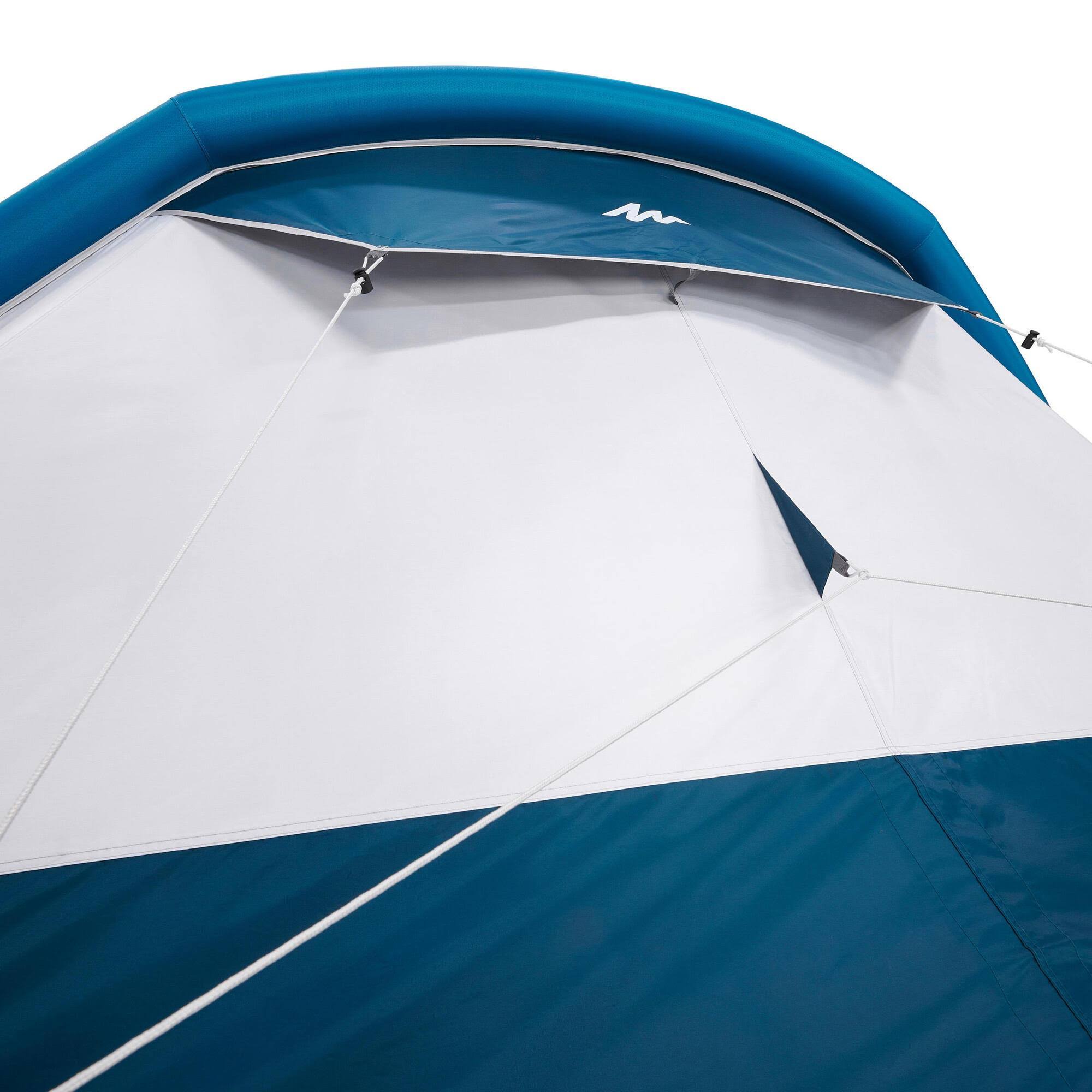Quechua Camping Tent Air Seconds 4.1 Fresh u0026 Black Inflatable | 4 Persons 1 Bedroom in Storm Gray, Size All Other States