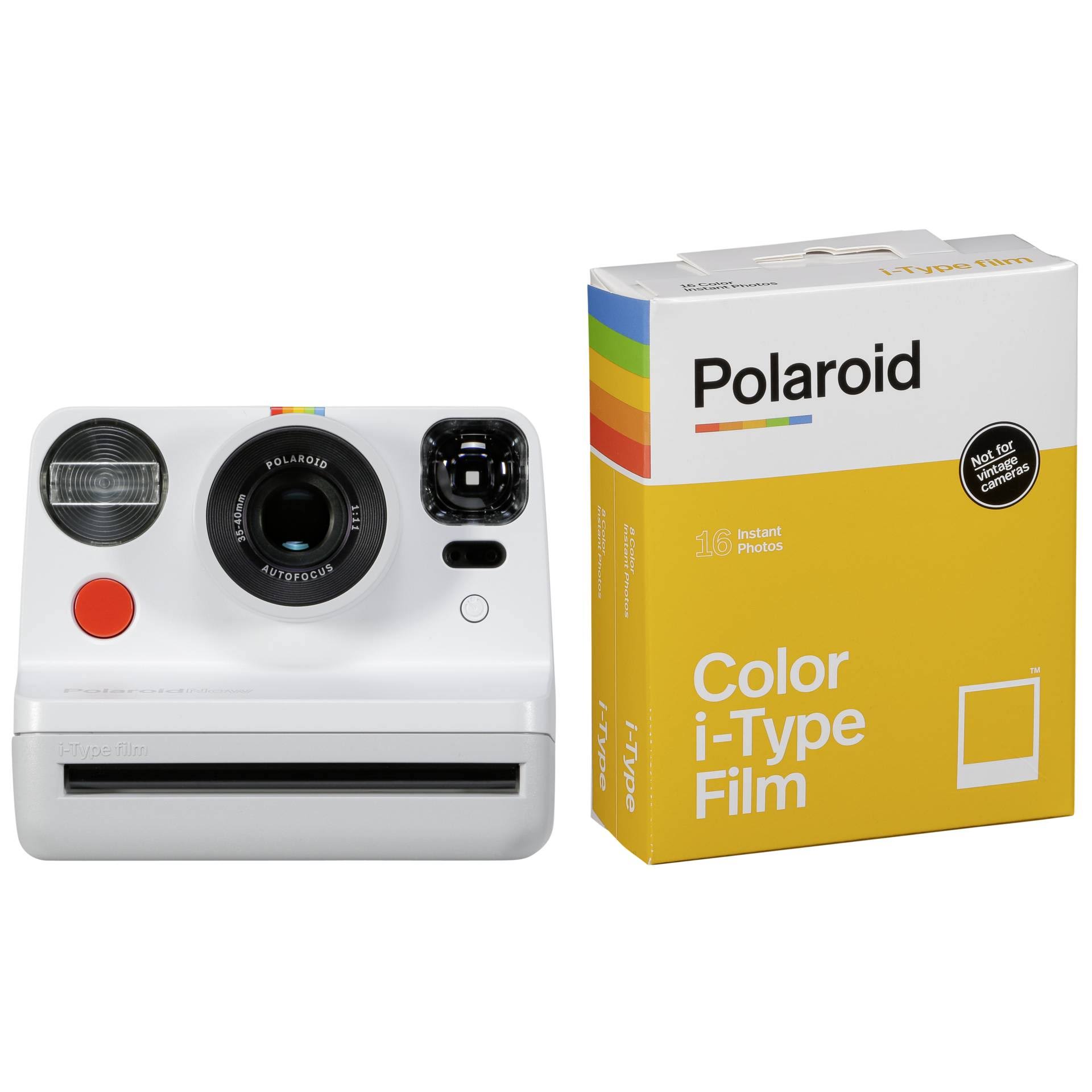 Polaroid Now Instant Camera with Lens - White