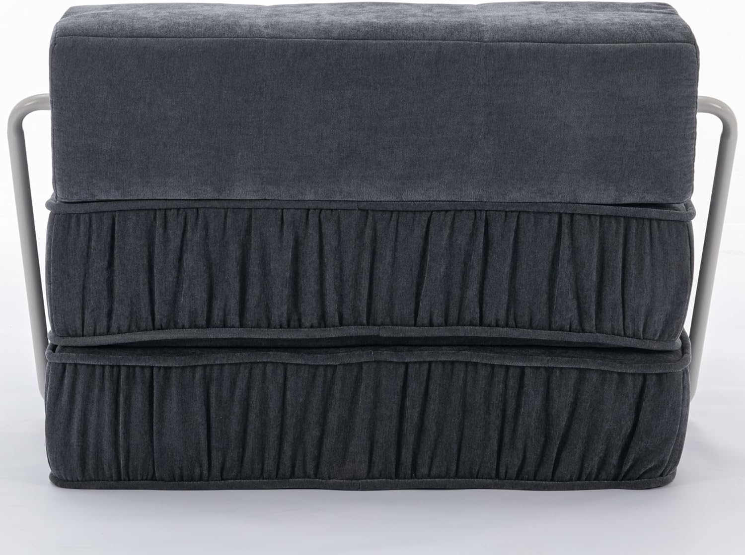 Sofa Memory Foam with Pillow Futon Sleeper Chair Fold Out Couch, Washable Cover Twin Siz for Living Room/Home Office/Guest Beds/Apartment, Grey