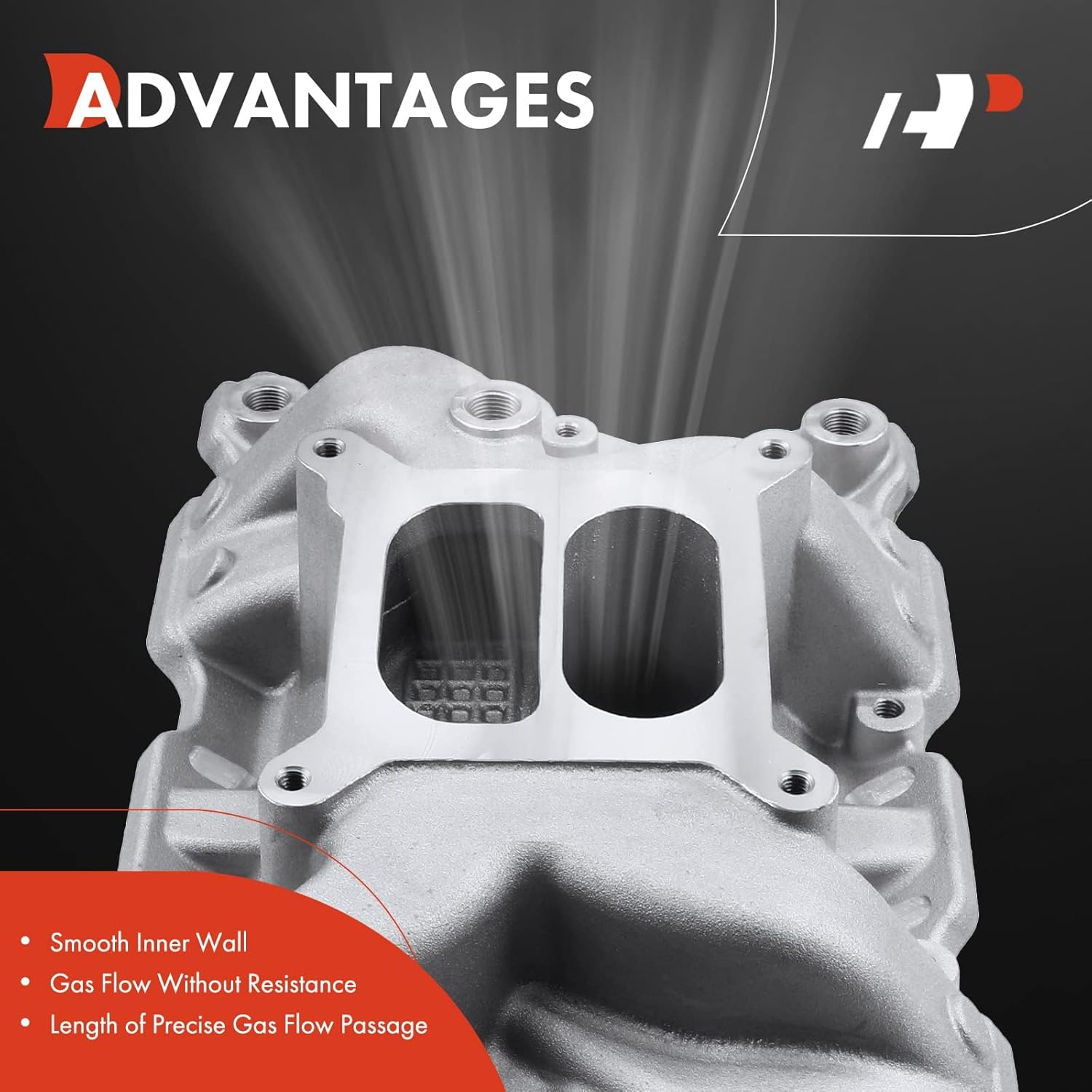 A-Premium Engine Aluminum Dual Plane High-Rise Intake Manifold Compatible with Chevy SBC, V8 305 327 350 400, 1957-1986, Buick, Cadillac, Chevrolet, GMC, Oldsmobile & Pontiac Vehicles