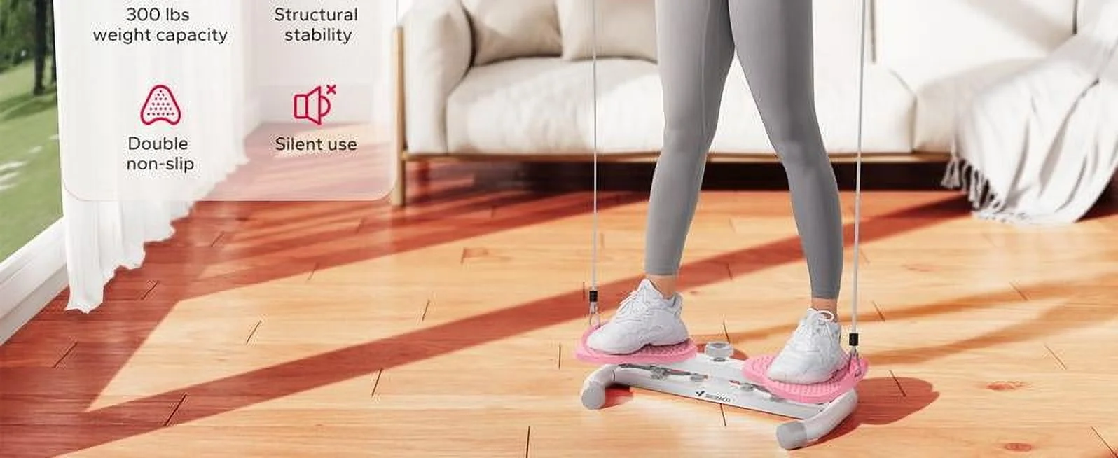 MERACH Waist twist Machine, slim waist and toned abs, 300 lbs weighing, can stand with feet apart, double non-slip, no noise use Exercise Equipment Abdominal Roller Workout