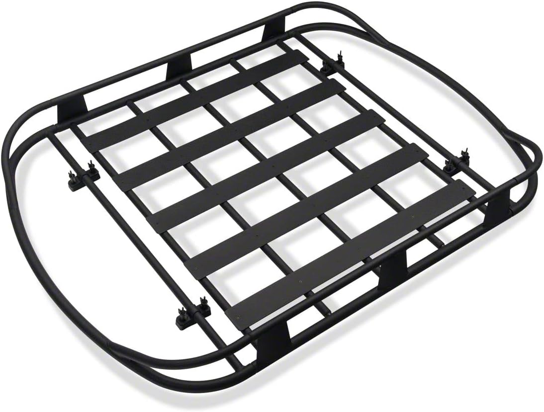 Barricade Roof Rack Basket; Textured Black Compatible with 87-06 Jeep Wrangler YJ & TJ