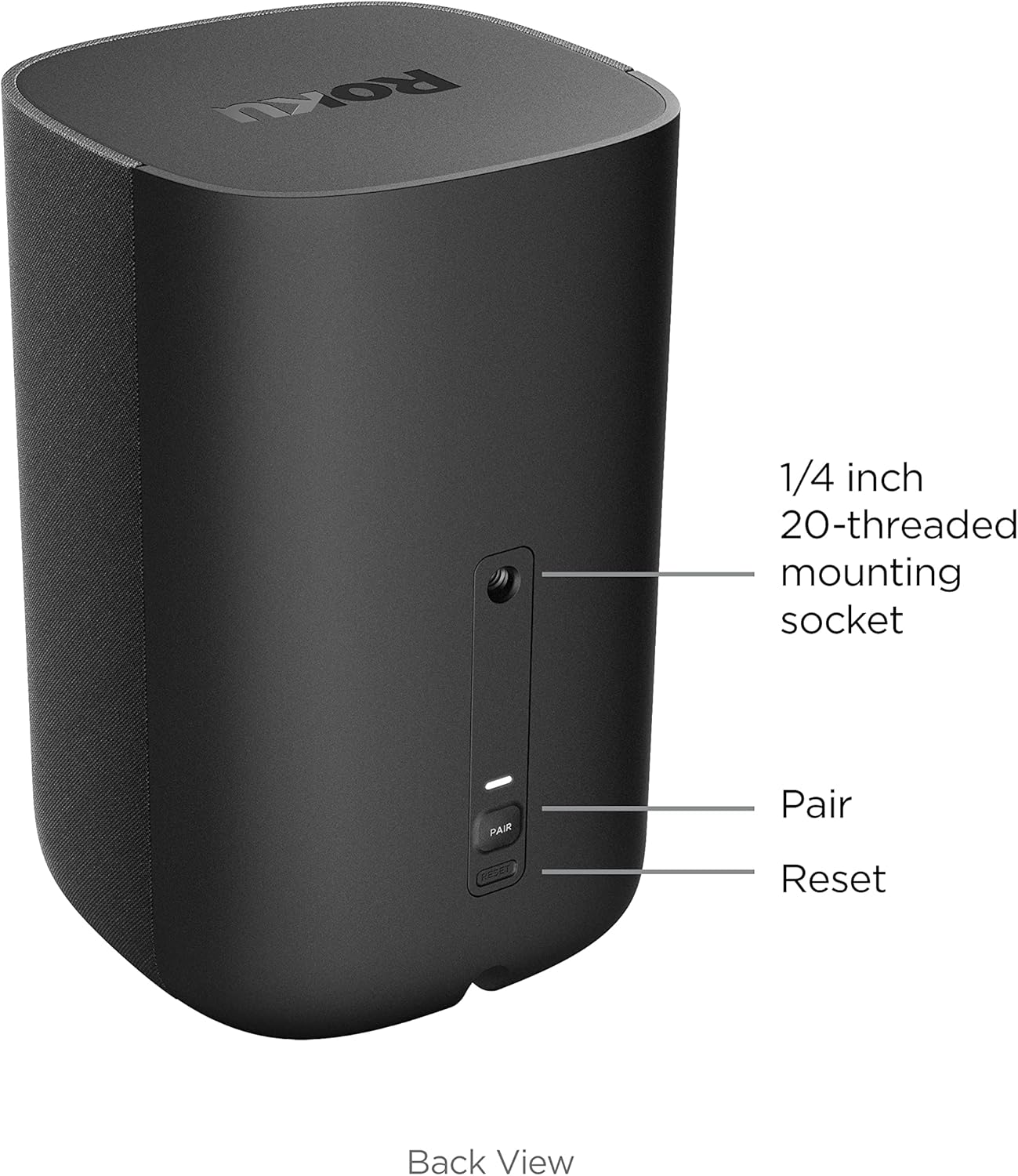 Roku Wireless Speakers 2 Count(Pack of 2) for Roku Streambars or Roku TV, Black