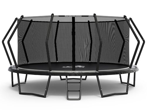 BCAN 8FT 10FT 12FT 14FT 15FT 16FT Recreational Trampoline with Enclosure for Kids Adults, ASTM Approved, Outdoor Trampolines with Ladder for Kids