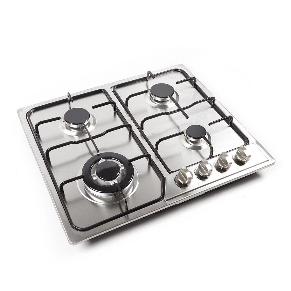 580*520mm Stainless Steel Built-in Gas Cooktop 4 Burners Natural gas LPG Cooktop