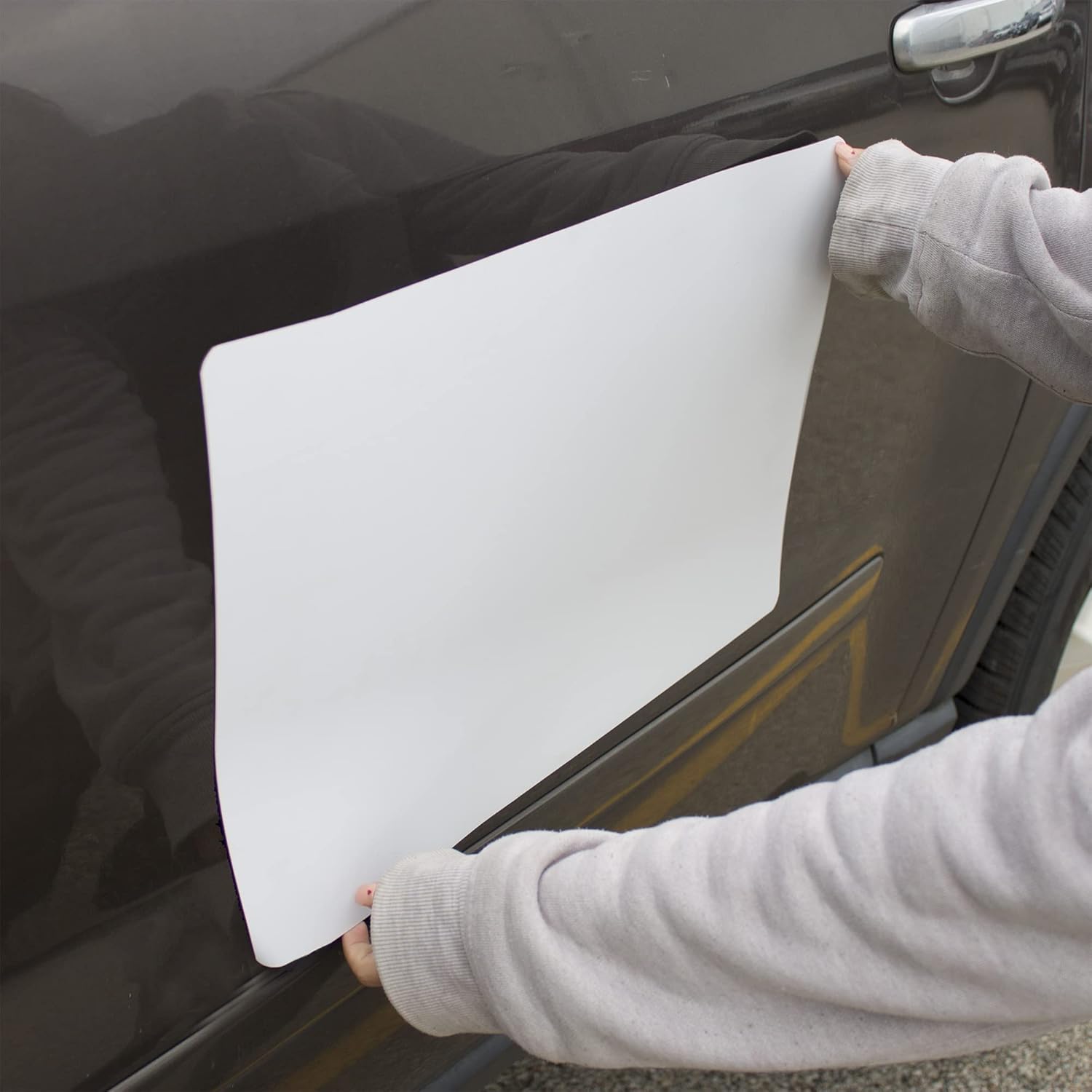 Bulk Blank Car Magnet 12x9 - .30mil Flexible, Printable, White Vinyl Surface - Safe on Vehicles, Cuts Easily with Scissors for DIY Craft Projects Great for Commercial or Marketing Vehicles (10)