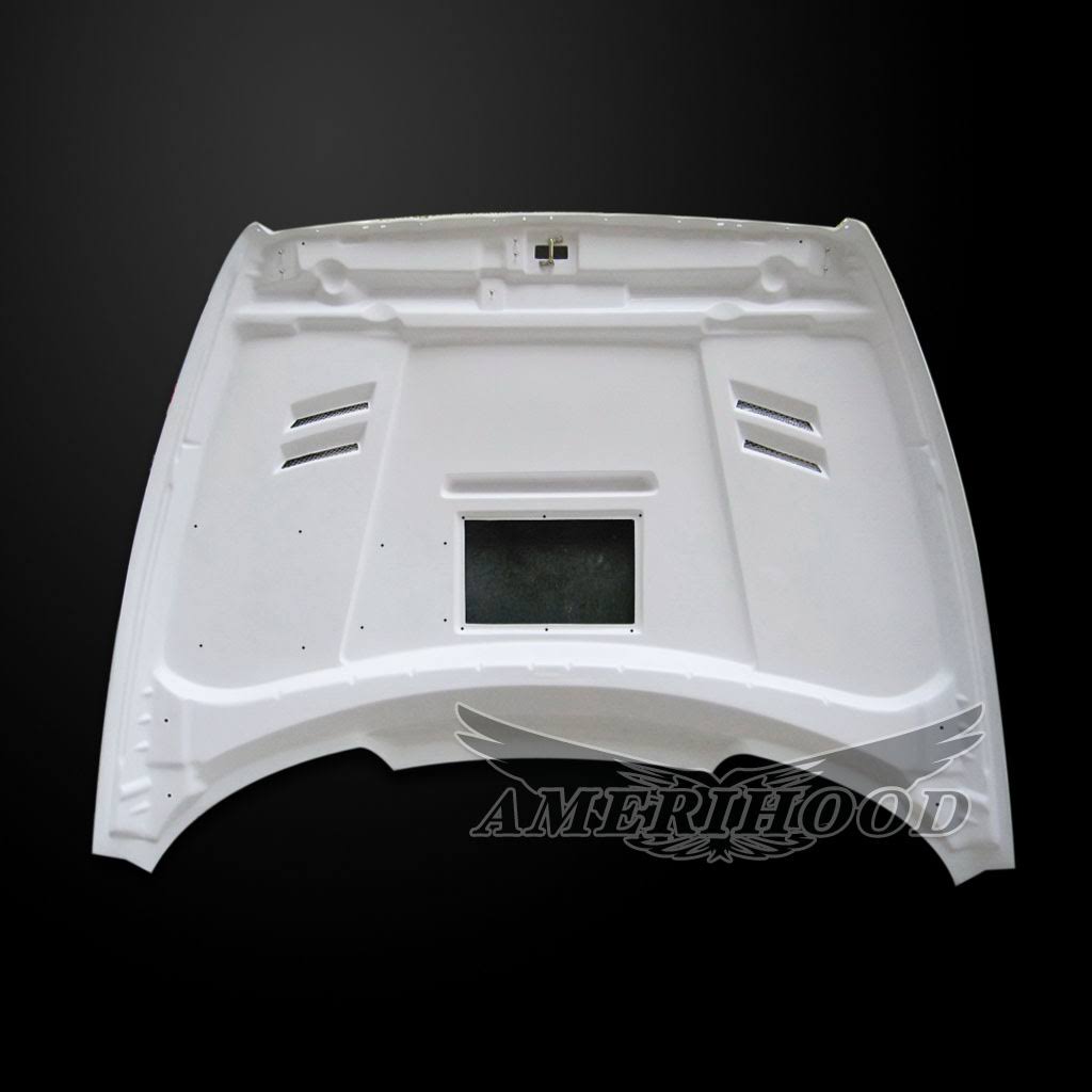Amerihood DR94AHSSKFHW Dodge Ram 1500 1994-2001 SSK Style Functional Heat Extraction Ram Air Hood