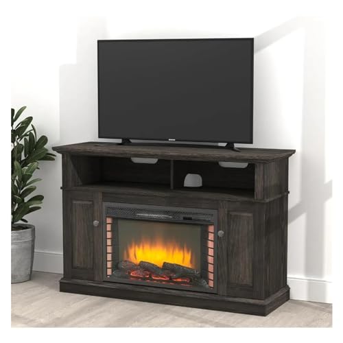 Tv cabinet, 48 Inch Electric Fireplace Tv Cabinet Furniture for Modern Television Stands Entertainment Center with 28" Fireplace Stand(48 inch)