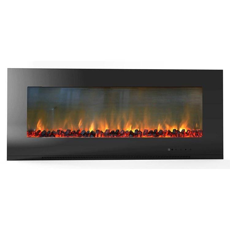 Cambridge Metropolitan Wall-Mount Electric Fireplace with Burning Log Display, White