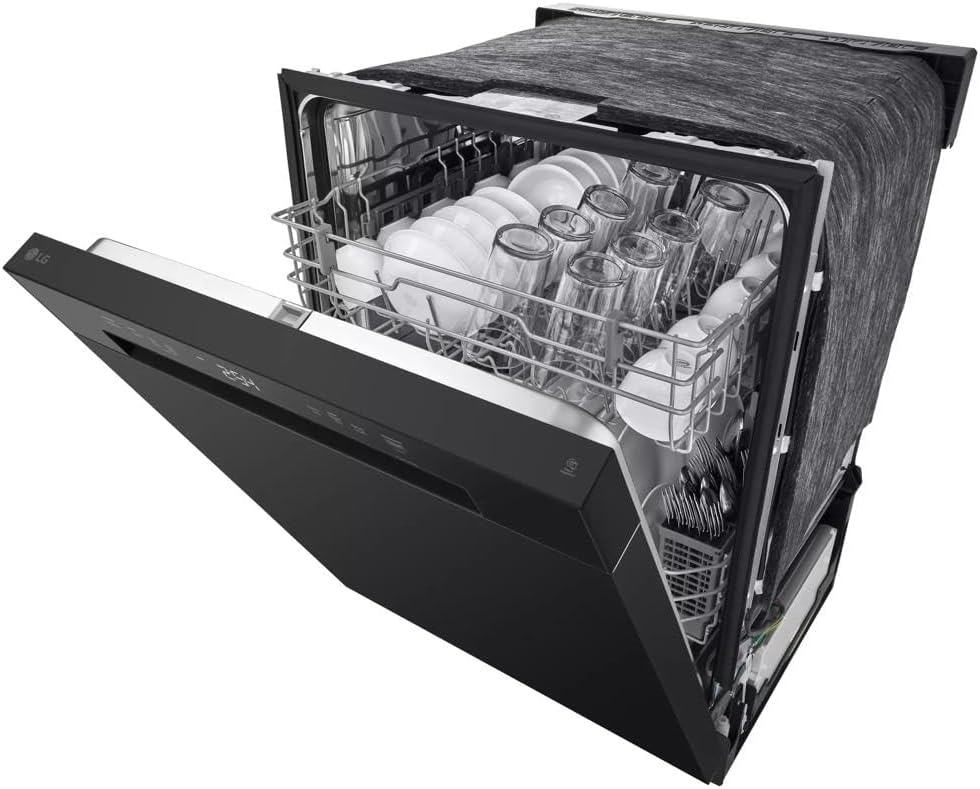 LG 24-Inch Front Control Dishwasher with SenseClean in Black - LDFC2423B