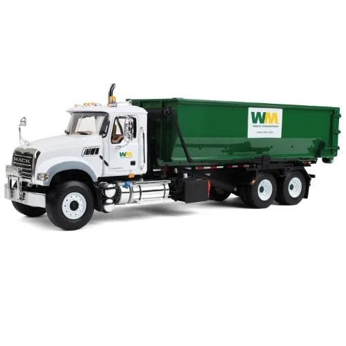 Mack Granite Waste Management with Tub Style Roll Off Container Garbage Truck 1/34 Diecast Model by First Gear