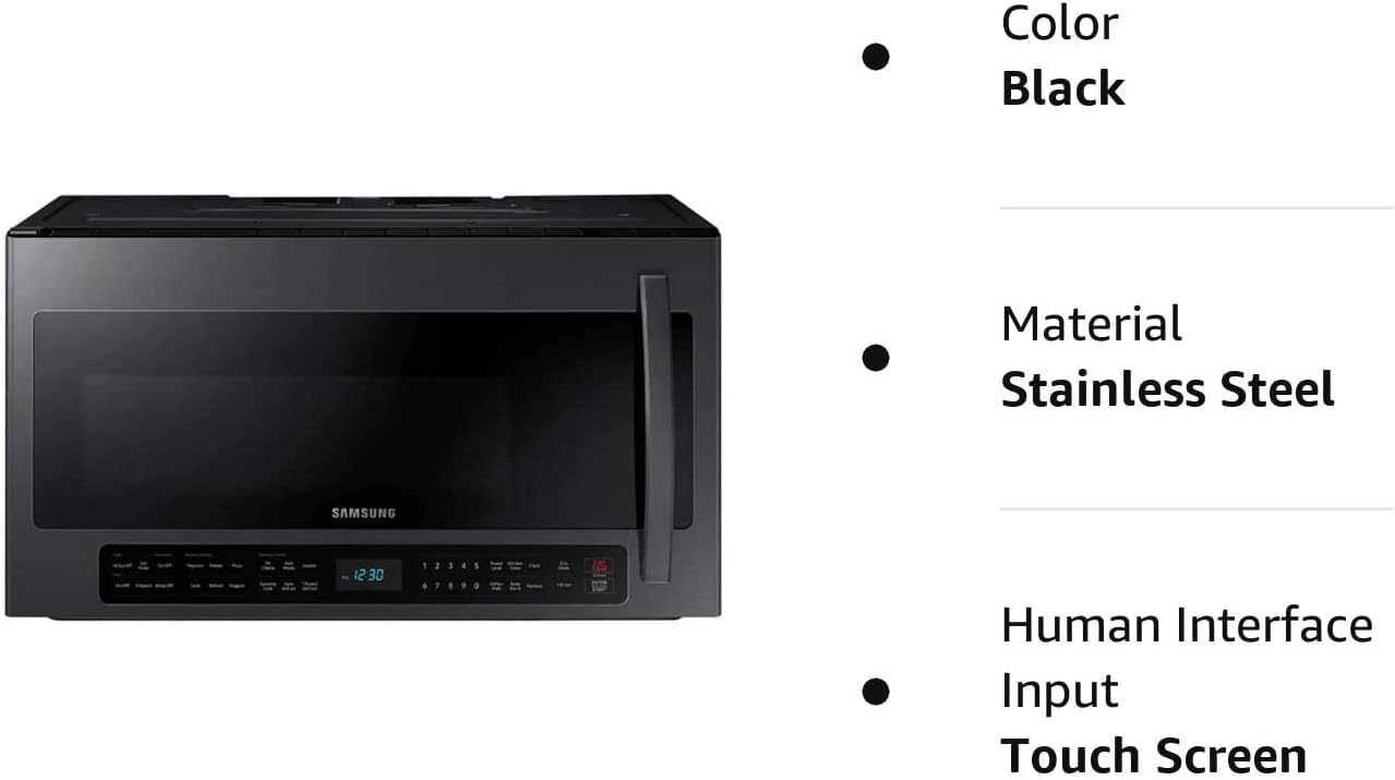 Samsung 2.1 Cu. Ft. Black Stainless Steel Over The Range Microwave