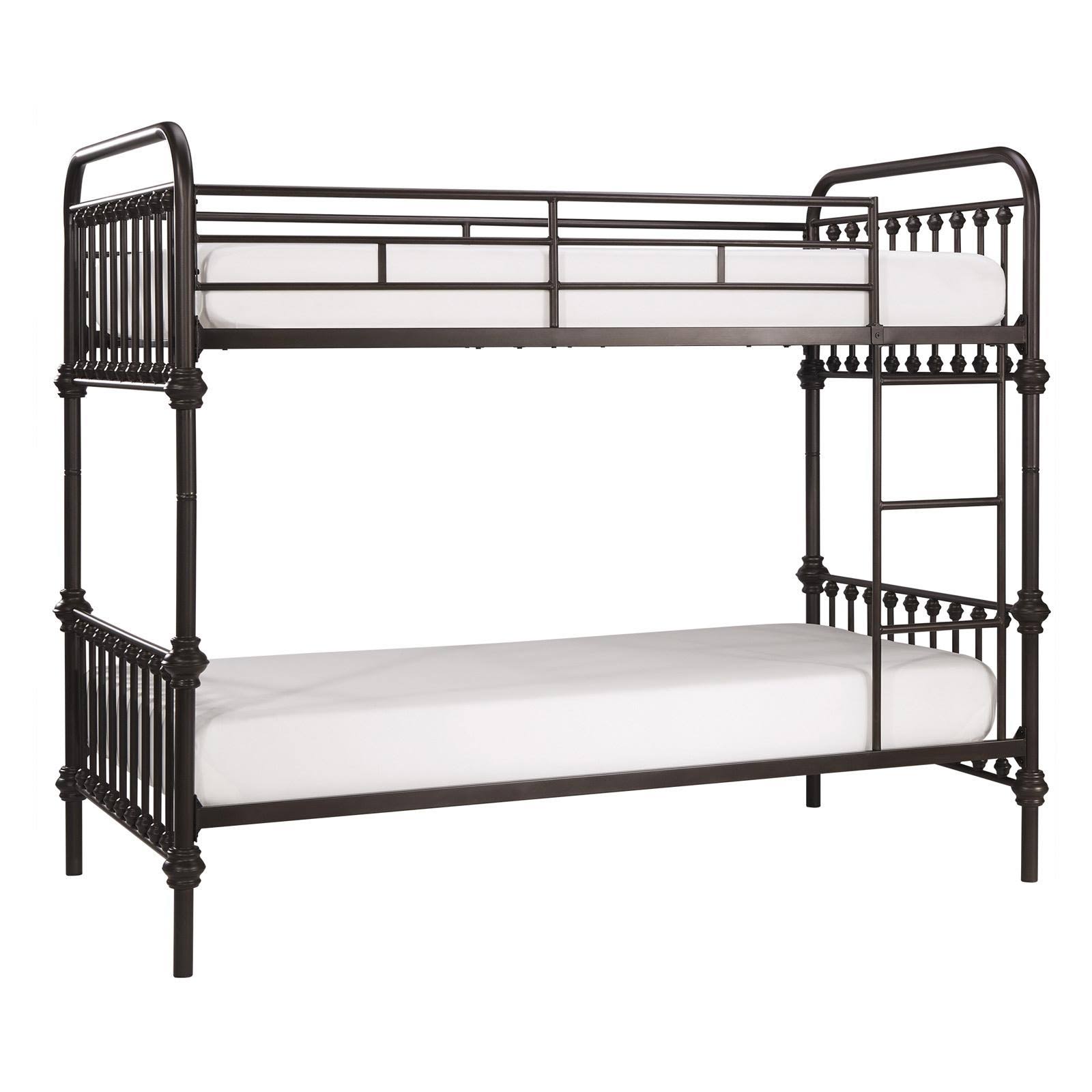 Weston Home Twin Over Twin Bunk Bed - Dark Bronze
