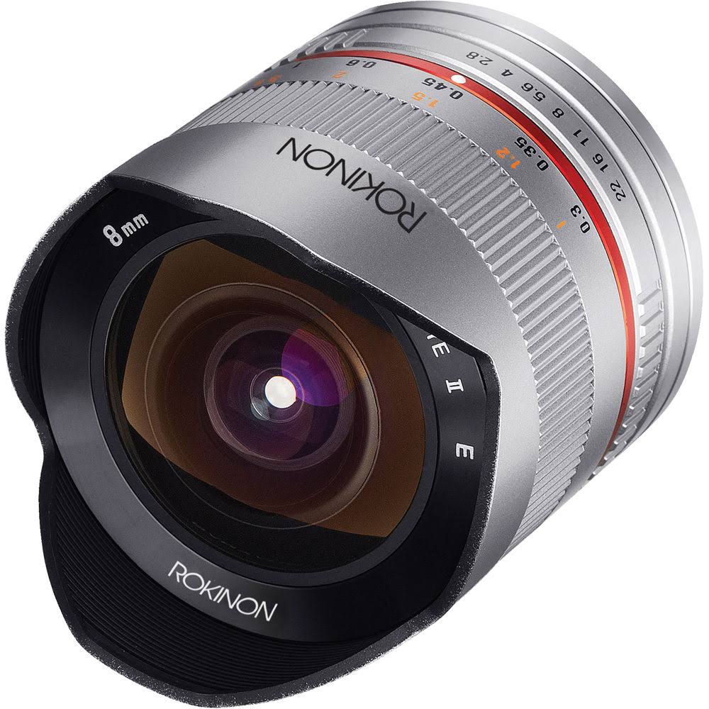 Rokinon 8mm f/2.8 UMC Fisheye Lens for Fujifilm x Mount, Silver