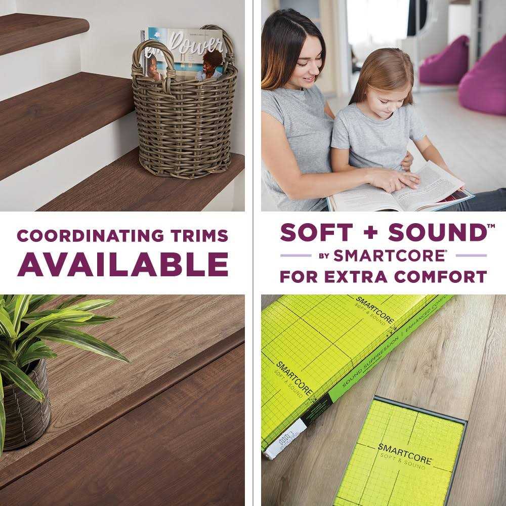 SMARTCORE Ultra XL 12-mil x 9-in W x 72-in L Waterproof Interlocking Luxury Vinyl Plank Flooring