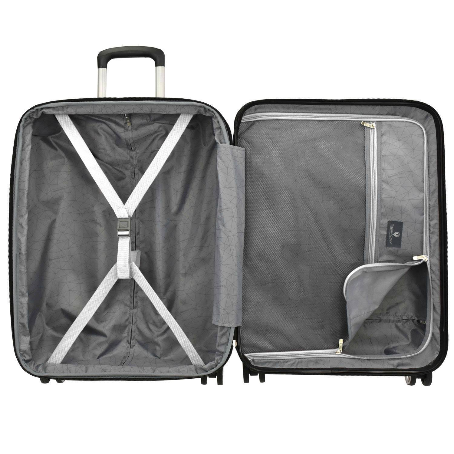 Traveler's Choice Unisex Charvi 3-Piece Hardside Expandable Spinner Set, Pear White
