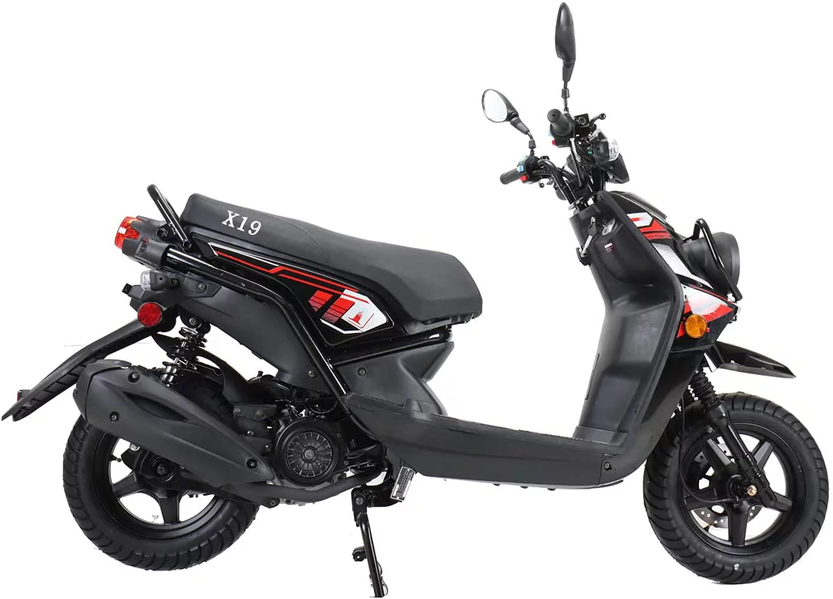 X-Pro Brand New 150cc Gas Moped Scooter, 12" Aluminum Wheels Electric/Kick Start Assembled in Create - Curated Treasures Market