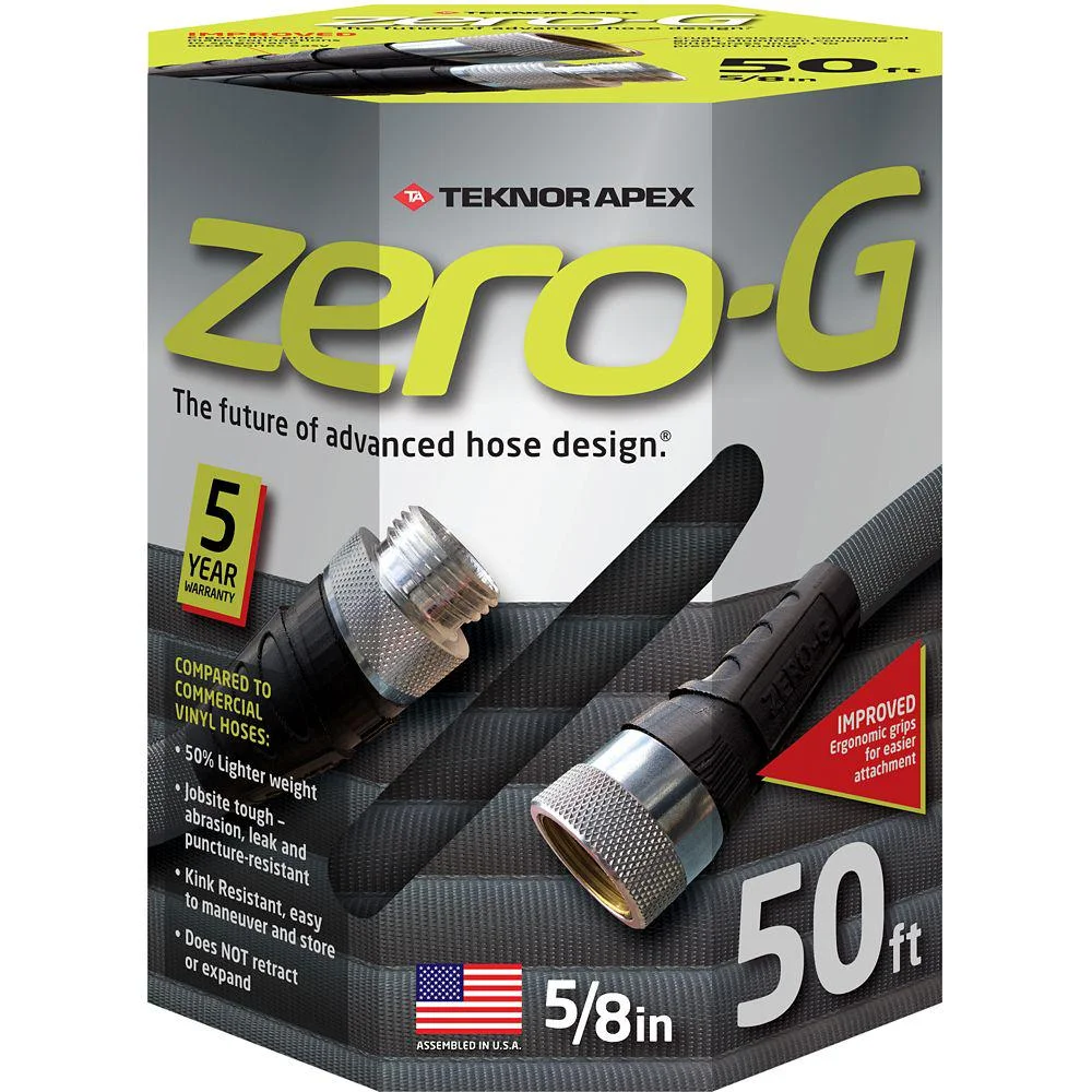 Teknor Apex 5/8 in. x 50 ft. zero-G Garden Water Hose - Curated Treasures Market