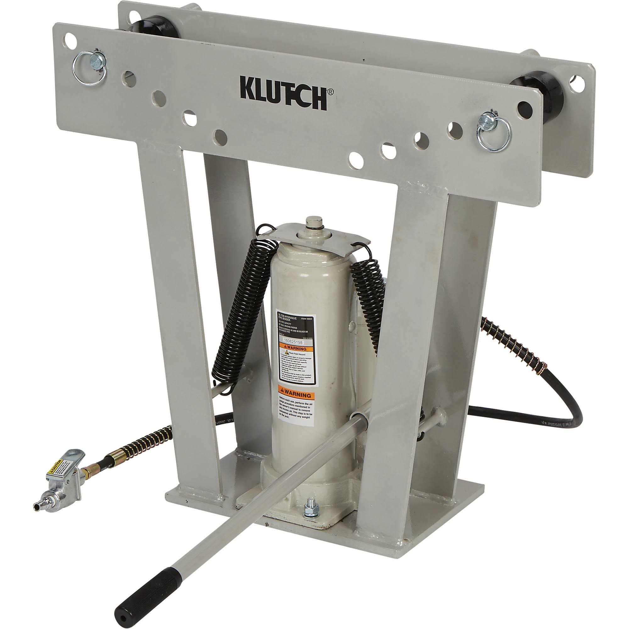 Klutch 16-Ton Air/Hydraulic Pipe Bender - 3inch Capacity 153782K