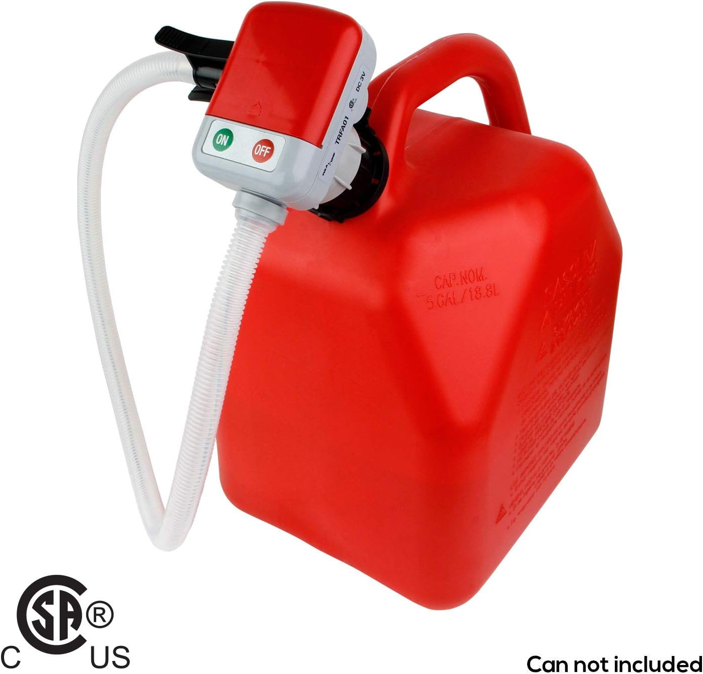 TERAPUMP 4th Gen Gas Can Fuel Transfer Pump / No More Gas Can Lifting, Fits numerous Gas Cans (Advanced Auto-Stop Sensor, & Flexible In-and-Out Take Hose)