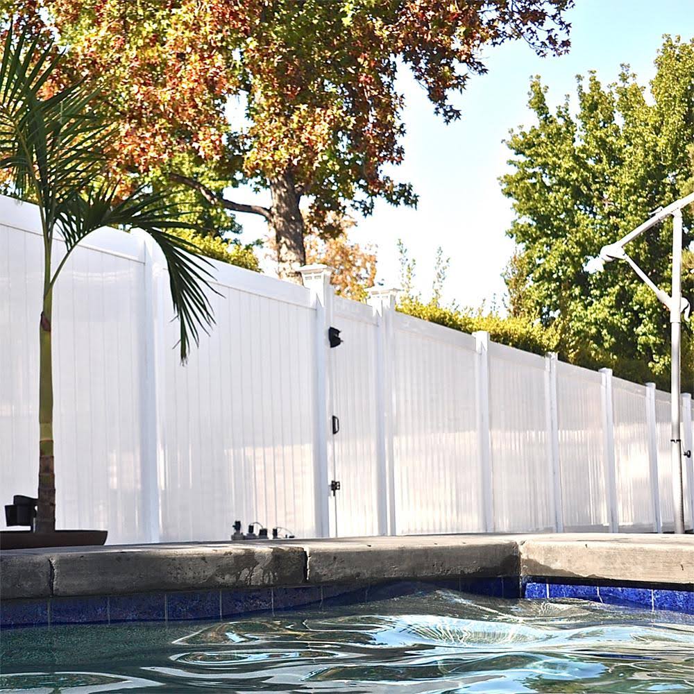 Weatherables Pembroke 3.5 ft. W x 4 ft. H White Vinyl Privacy Fence Gate Kit