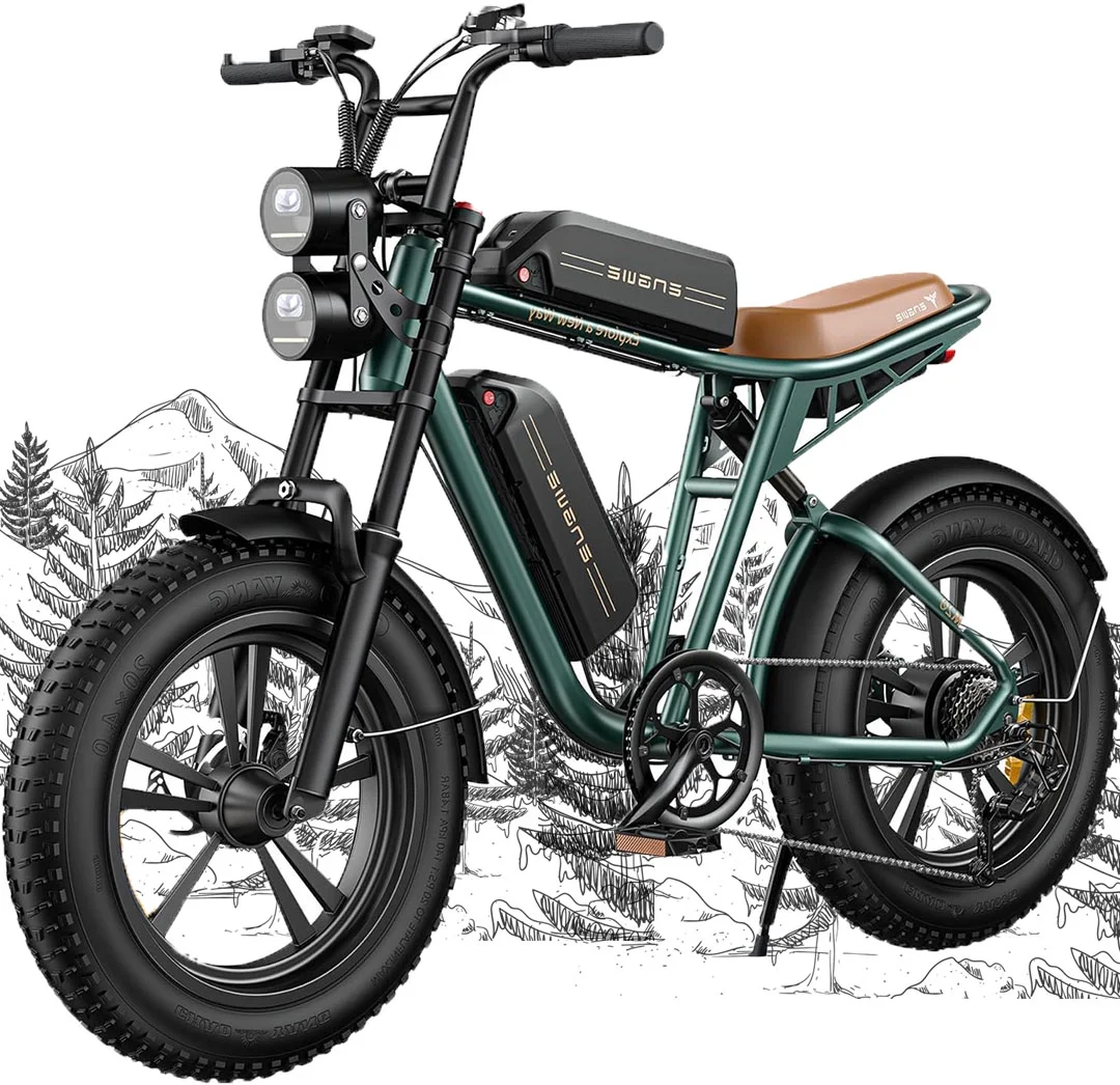 ENGWE Electric Bike 750W 20" Fat Tire Electric Bicycle, with 48V/26Ah Battery, 28MPH, 7-Speed E-Bikes for Men, Full Suspension Electric Mountain Bike