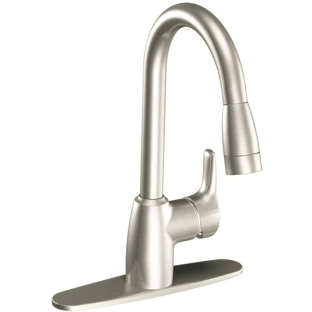 Cleveland Faucet Group CA42519CSL Baystone One-Handle Pullout Kitchen Faucet - Classic Stainless