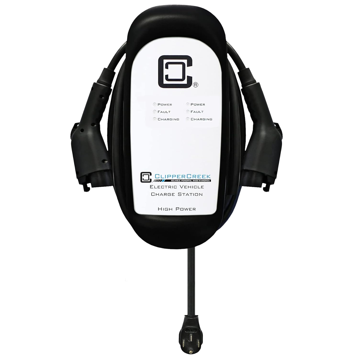 ClipperCreek 40 Amps, Level 2, 240 Volts, HCS-D50P EV Charger NEMA 14-50 Plug, 2x25 ft Cables, Built for Indoor/Outdoor use, Compatible with All EVs, Made in USA