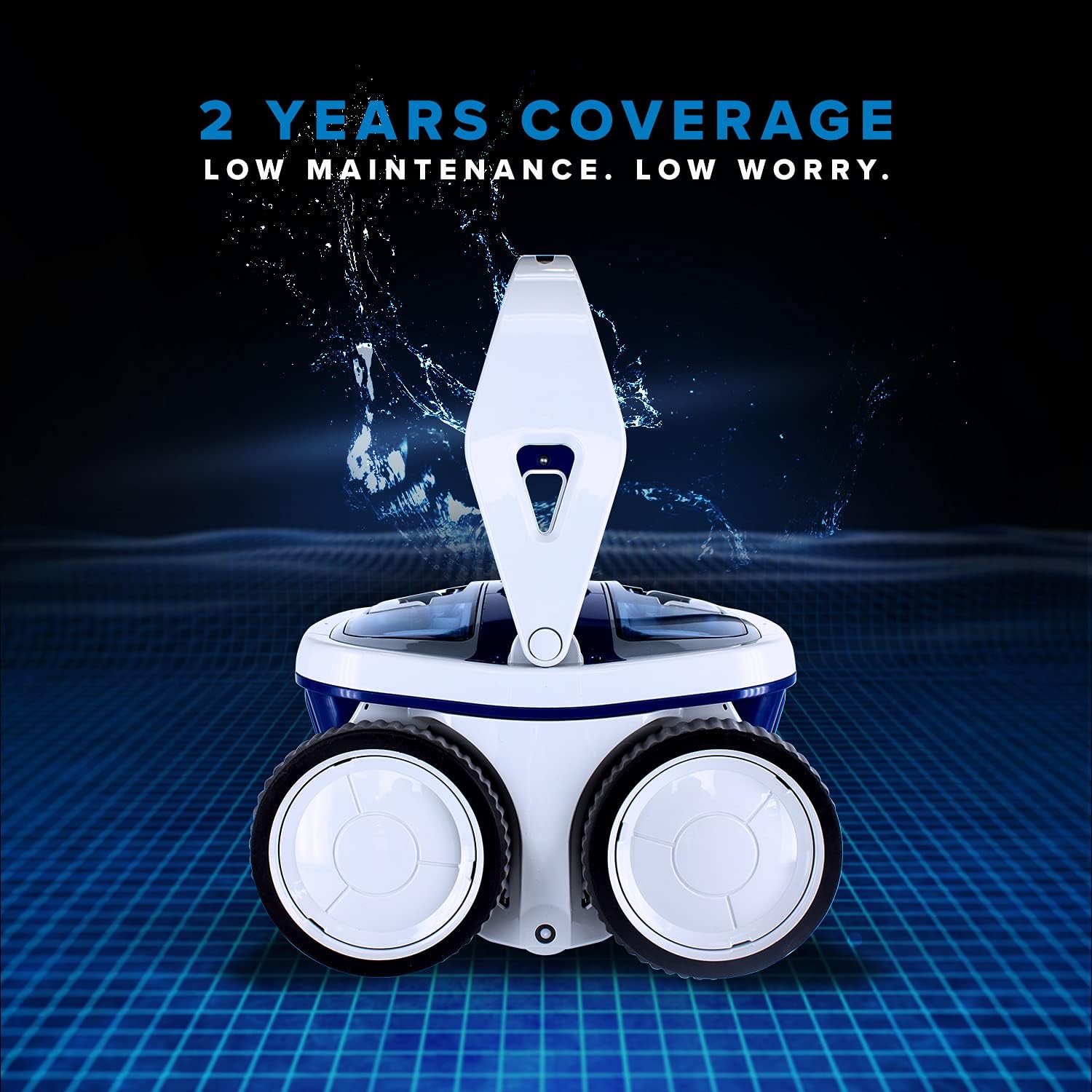 Aquabot X4 Robotic Pool Cleaner with Active Scrubbing Brush, AutoX Pool Mapping, Dual High Capacity Filters, Wall Climbing, and 2 Year Warranty